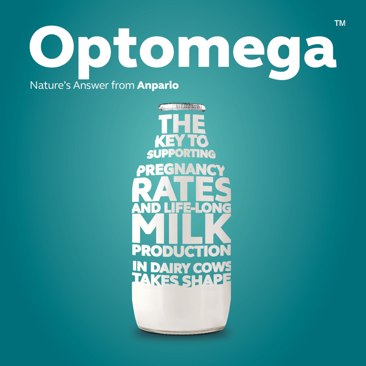 brand graphic depicting milk bottle for optomega products